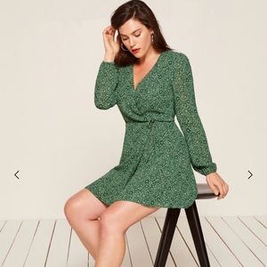 Reformation green dress free people Stevie Nicks💚